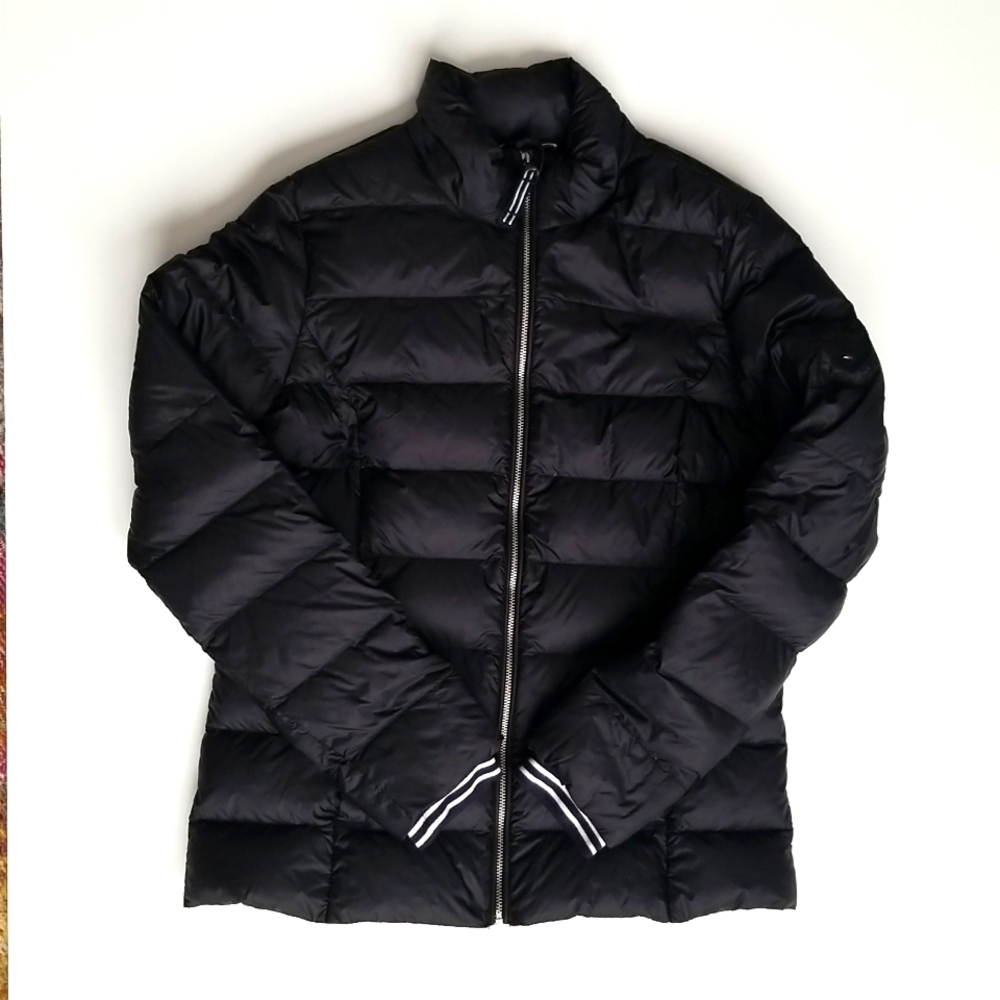 Black Tommy Hilfiger down/feathers filled jacket, women's size XS;
